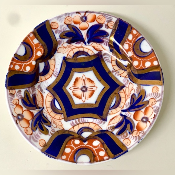 19th Century Antique Gaudy Welsh Hexagon Pattern Miniature Luster Child’s Plate - Picture 16 of 16